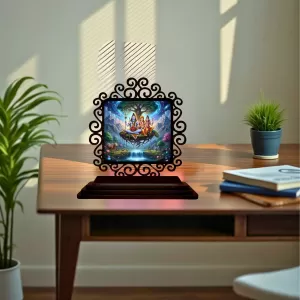 Car Desk/Table Top Lord Shiva And Family Wooden Photo Stand 3x4 Inches, Compact & Stylish Spiritual Display For Car, Home & Office (Pack Of 1) (F19967) Car Desk/Table Top Lord Shiva And Family Wooden Photo Stand 3x4 Inches, Compact & Stylish Spiritual Display For Car, Home & Office (Pack Of 1) (F19967)
