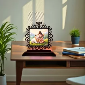 Car Desk/Table Top Lord Shiva Wooden Photo Stand 3x4 Inches, Compact & Stylish Spiritual Display For Car, Home & Office (Pack Of 1) (F19982) Car Desk/Table Top Lord Shiva Wooden Photo Stand 3x4 Inches, Compact & Stylish Spiritual Display For Car, Home & Office (Pack Of 1) (F19982)