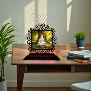 Car Desk/Table Top Lord Shiva Wooden Photo Stand 3x4 Inches, Compact & Stylish Spiritual Display For Car, Home & Office (Pack Of 1) (F19999) Car Desk/Table Top Lord Shiva Wooden Photo Stand 3x4 Inches, Compact & Stylish Spiritual Display For Car, Home & Office (Pack Of 1) (F19999)