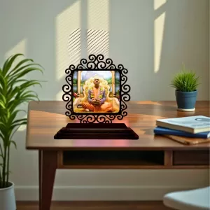 Car Desk/Table Top Bhaktivedanta Swami Prabhupada Wooden Photo Stand 3x4 Inches, Compact & Stylish Spiritual Display For Car, Home & Office (Pack Of 1) (F20004) Car Desk/Table Top Bhaktivedanta Swami Prabhupada Wooden Photo Stand 3x4 Inches, Compact & Stylish Spiritual Display For Car, Home & Office (Pack Of 1) (F20004)