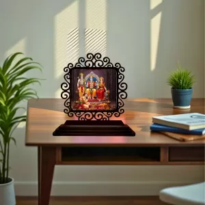 Car Desk/Table Top Lord Rama And Sita And Lakshmana Wooden Photo Stand 3x4 Inches, Compact & Stylish Spiritual Display For Car, Home & Office (Pack Of 1) (F20006) Car Desk/Table Top Lord Rama And Sita And Lakshmana Wooden Photo Stand 3x4 Inches, Compact & Stylish Spiritual Display For Car, Home & Office (Pack Of 1) (F20006)