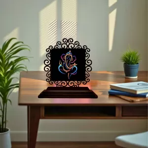 Car Desk/Table Top Lord Ganesha Wooden Photo Stand 3x4 Inches, Compact & Stylish Spiritual Display For Car, Home & Office (Pack Of 1) (F20025) Car Desk/Table Top Lord Ganesha Wooden Photo Stand 3x4 Inches, Compact & Stylish Spiritual Display For Car, Home & Office (Pack Of 1) (F20025)