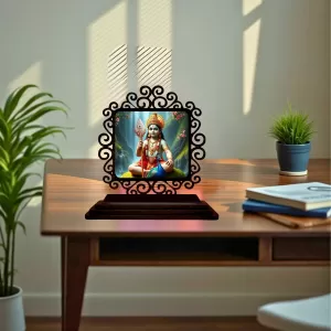 Car Desk/Table Top Lord Karthikeya Wooden Photo Stand 3x4 Inches, Compact & Stylish Spiritual Display For Car, Home & Office (Pack Of 1) (F20067) Car Desk/Table Top Lord Karthikeya Wooden Photo Stand 3x4 Inches, Compact & Stylish Spiritual Display For Car, Home & Office (Pack Of 1) (F20067)