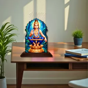Car Dashboard/Table Top God Ayyappa Wooden Temple Photo Stand 3x4 Inches, Compact & Stylish Spiritual Display For Car, Home & Office (Pack Of 1) (F22470) Car Dashboard/Table Top God Ayyappa Wooden Temple Photo Stand 3x4 Inches, Compact & Stylish Spiritual Display For Car, Home & Office (Pack Of 1) (F22470)