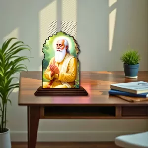 Car Dashboard/Table Top Guru Ravidas Ji Wooden Temple Photo Stand 3x4 Inches, Compact & Stylish Spiritual Display For Car, Home & Office (Pack Of 1) (F22483) Car Dashboard/Table Top Guru Ravidas Ji Wooden Temple Photo Stand 3x4 Inches, Compact & Stylish Spiritual Display For Car, Home & Office (Pack Of 1) (F22483)