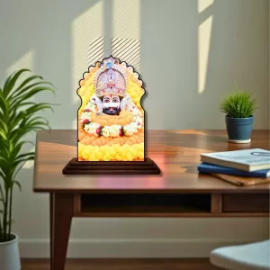 Car Dashboard/Table Top Khatu Shyam Wooden Temple Photo Stand 3x4 Inches, Compact & Stylish Spiritual Display For Car, Home & Office (Pack Of 1) (F22497) Car Dashboard/Table Top Khatu Shyam Wooden Temple Photo Stand 3x4 Inches, Compact & Stylish Spiritual Display For Car, Home & Office (Pack Of 1) (F22497)