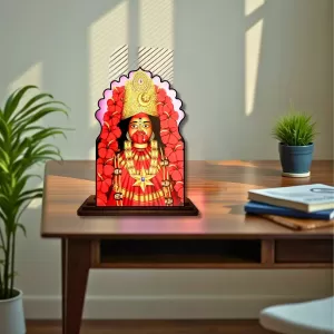 Car Dashboard/Table Top Tara Maa Wooden Temple Photo Stand 3x4 Inches, Compact & Stylish Spiritual Display For Car, Home & Office (Pack Of 1) (F22498) Car Dashboard/Table Top Tara Maa Wooden Temple Photo Stand 3x4 Inches, Compact & Stylish Spiritual Display For Car, Home & Office (Pack Of 1) (F22498)