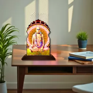 Car Dashboard/Table Top Srila Bhaktisiddhanta Saraswati Thakura Wooden Temple Photo Stand 3x4 Inches, Compact & Stylish Spiritual Display For Car, Home & Office (Pack Of 1) (F22499) Car Dashboard/Table Top Srila Bhaktisiddhanta Saraswati Thakura Wooden Temple Photo Stand 3x4 Inches, Compact & Stylish Spiritual Display For Car, Home & Office (Pack Of 1) (F22499)