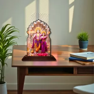 Car Dashboard/Table Top Radha Krishna Wooden Temple Photo Stand 3x4 Inches, Compact & Stylish Spiritual Display For Car, Home & Office (Pack Of 1) (F22517) Car Dashboard/Table Top Radha Krishna Wooden Temple Photo Stand 3x4 Inches, Compact & Stylish Spiritual Display For Car, Home & Office (Pack Of 1) (F22517)