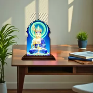 Car Dashboard/Table Top Serene Buddha Wooden Temple Photo Stand 3x4 Inches, Compact & Stylish Spiritual Display For Car, Home & Office (Pack Of 1) (F22530) Car Dashboard/Table Top Serene Buddha Wooden Temple Photo Stand 3x4 Inches, Compact & Stylish Spiritual Display For Car, Home & Office (Pack Of 1) (F22530)