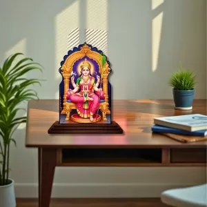 Car Dashboard/Table Top Lalita Tripura Sundari Wooden Temple Photo Stand 3x4 Inches, Compact & Stylish Spiritual Display For Car, Home & Office (Pack Of 1) (F22535) Car Dashboard/Table Top Lalita Tripura Sundari Wooden Temple Photo Stand 3x4 Inches, Compact & Stylish Spiritual Display For Car, Home & Office (Pack Of 1) (F22535)