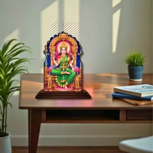 Car Dashboard/Table Top Sri Matha Bhuvaneshwari Amman Wooden Temple Photo Stand 3x4 Inches, Compact & Stylish Spiritual Display For Car, Home & Office (Pack Of 1) (F22536) Car Dashboard/Table Top Sri Matha Bhuvaneshwari Amman Wooden Temple Photo Stand 3x4 Inches, Compact & Stylish Spiritual Display For Car, Home & Office (Pack Of 1) (F22536)