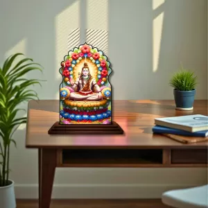 Car Dashboard/Table Top Lord Shiva Wooden Temple Photo Stand 3x4 Inches, Compact & Stylish Spiritual Display For Car, Home & Office (Pack Of 1) (F22543) Car Dashboard/Table Top Lord Shiva Wooden Temple Photo Stand 3x4 Inches, Compact & Stylish Spiritual Display For Car, Home & Office (Pack Of 1) (F22543)