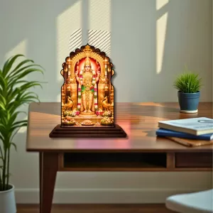 Car Dashboard/Table Top Lord Murugan Wooden Temple Photo Stand 3x4 Inches, Compact & Stylish Spiritual Display For Car, Home & Office (Pack Of 1) (F22546) Car Dashboard/Table Top Lord Murugan Wooden Temple Photo Stand 3x4 Inches, Compact & Stylish Spiritual Display For Car, Home & Office (Pack Of 1) (F22546)