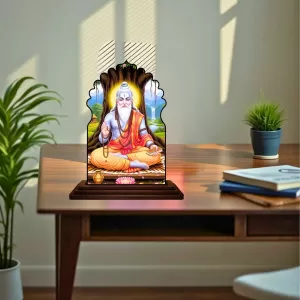Car Dashboard/Table Top Vyasa Maharshi Wooden Temple Photo Stand 3x4 Inches, Compact & Stylish Spiritual Display For Car, Home & Office (Pack Of 1) (F22550) Car Dashboard/Table Top Vyasa Maharshi Wooden Temple Photo Stand 3x4 Inches, Compact & Stylish Spiritual Display For Car, Home & Office (Pack Of 1) (F22550)