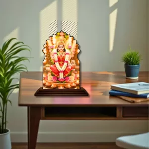 Car Dashboard/Table Top Goddess Lakshmi Wooden Temple Photo Stand 3x4 Inches, Compact & Stylish Spiritual Display For Car, Home & Office (Pack Of 1) (F22552) Car Dashboard/Table Top Goddess Lakshmi Wooden Temple Photo Stand 3x4 Inches, Compact & Stylish Spiritual Display For Car, Home & Office (Pack Of 1) (F22552)