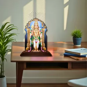 Car Dashboard/Table Top Lord Murugan Wooden Temple Photo Stand 3x4 Inches, Compact & Stylish Spiritual Display For Car, Home & Office (Pack Of 1) (F22556) Car Dashboard/Table Top Lord Murugan Wooden Temple Photo Stand 3x4 Inches, Compact & Stylish Spiritual Display For Car, Home & Office (Pack Of 1) (F22556)