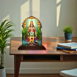 Car Dashboard/Table Top Lord Murugan Wooden Temple Photo Stand 3x4 Inches, Compact & Stylish Spiritual Display For Car, Home & Office (Pack Of 1) (F22568) Car Dashboard/Table Top Lord Murugan Wooden Temple Photo Stand 3x4 Inches, Compact & Stylish Spiritual Display For Car, Home & Office (Pack Of 1) (F22568)