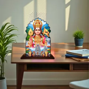 Car Dashboard/Table Top Lord Murugan Wooden Temple Photo Stand 3x4 Inches, Compact & Stylish Spiritual Display For Car, Home & Office (Pack Of 1) (F22569) Car Dashboard/Table Top Lord Murugan Wooden Temple Photo Stand 3x4 Inches, Compact & Stylish Spiritual Display For Car, Home & Office (Pack Of 1) (F22569)