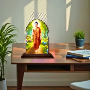 Car Dashboard/Table Top Serene Buddha Wooden Temple Photo Stand 3x4 Inches, Compact & Stylish Spiritual Display For Car, Home & Office (Pack Of 1) (F22570) Car Dashboard/Table Top Serene Buddha Wooden Temple Photo Stand 3x4 Inches, Compact & Stylish Spiritual Display For Car, Home & Office (Pack Of 1) (F22570)
