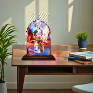 Car Dashboard/Table Top Spiritual Gurus Wooden Temple Photo Stand 3x4 Inches, Compact & Stylish Spiritual Display For Car, Home & Office (Pack Of 1) (F22591) Car Dashboard/Table Top Spiritual Gurus Wooden Temple Photo Stand 3x4 Inches, Compact & Stylish Spiritual Display For Car, Home & Office (Pack Of 1) (F22591)