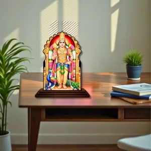 Car Dashboard/Table Top Lord Murugan Subramanya Swamy Wooden Temple Photo Stand 3x4 Inches, Compact & Stylish Spiritual Display For Car, Home & Office (Pack Of 1) (F22622) Car Dashboard/Table Top Lord Murugan Subramanya Swamy Wooden Temple Photo Stand 3x4 Inches, Compact & Stylish Spiritual Display For Car, Home & Office (Pack Of 1) (F22622)
