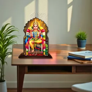 Car Dashboard/Table Top Lord Murugan Wooden Temple Photo Stand 3x4 Inches, Compact & Stylish Spiritual Display For Car, Home & Office (Pack Of 1) (F22624) Car Dashboard/Table Top Lord Murugan Wooden Temple Photo Stand 3x4 Inches, Compact & Stylish Spiritual Display For Car, Home & Office (Pack Of 1) (F22624)