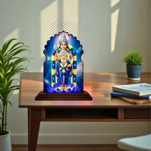 Car Dashboard/Table Top Lord Murugan Wooden Temple Photo Stand 3x4 Inches, Compact & Stylish Spiritual Display For Car, Home & Office (Pack Of 1) (F22625) Car Dashboard/Table Top Lord Murugan Wooden Temple Photo Stand 3x4 Inches, Compact & Stylish Spiritual Display For Car, Home & Office (Pack Of 1) (F22625)