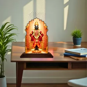 Car Dashboard/Table Top Ram Lalla Wooden Temple Photo Stand 3x4 Inches, Compact & Stylish Spiritual Display For Car, Home & Office (Pack Of 1) (F22626) Car Dashboard/Table Top Ram Lalla Wooden Temple Photo Stand 3x4 Inches, Compact & Stylish Spiritual Display For Car, Home & Office (Pack Of 1) (F22626)
