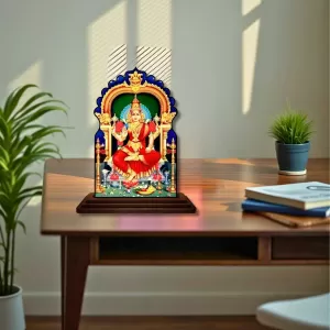 Car Dashboard/Table Top Kamakshi Amman Wooden Temple Photo Stand 3x4 Inches, Compact & Stylish Spiritual Display For Car, Home & Office (Pack Of 1) (F22639) Car Dashboard/Table Top Kamakshi Amman Wooden Temple Photo Stand 3x4 Inches, Compact & Stylish Spiritual Display For Car, Home & Office (Pack Of 1) (F22639)