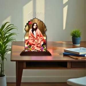 Car Dashboard/Table Top Sarada Devi Wooden Temple Photo Stand 3x4 Inches, Compact & Stylish Spiritual Display For Car, Home & Office (Pack Of 1) (F22648) Car Dashboard/Table Top Sarada Devi Wooden Temple Photo Stand 3x4 Inches, Compact & Stylish Spiritual Display For Car, Home & Office (Pack Of 1) (F22648)