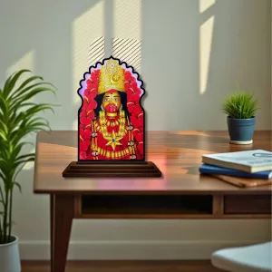 Car Dashboard/Table Top Maa Tara Wooden Temple Photo Stand 3x4 Inches, Compact & Stylish Spiritual Display For Car, Home & Office (Pack Of 1) (F22658) Car Dashboard/Table Top Maa Tara Wooden Temple Photo Stand 3x4 Inches, Compact & Stylish Spiritual Display For Car, Home & Office (Pack Of 1) (F22658)