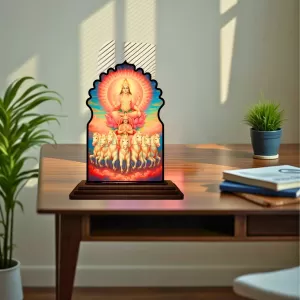 Car Dashboard/Table Top Lord Surya Wooden Temple Photo Stand 3x4 Inches, Compact & Stylish Spiritual Display For Car, Home & Office (Pack Of 1) (F22666) Car Dashboard/Table Top Lord Surya Wooden Temple Photo Stand 3x4 Inches, Compact & Stylish Spiritual Display For Car, Home & Office (Pack Of 1) (F22666)