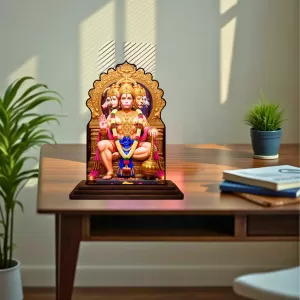 Car Dashboard/Table Top Lord Hanuman Wooden Temple Photo Stand 3x4 Inches, Compact & Stylish Spiritual Display For Car, Home & Office (Pack Of 1) (F22684) Car Dashboard/Table Top Lord Hanuman Wooden Temple Photo Stand 3x4 Inches, Compact & Stylish Spiritual Display For Car, Home & Office (Pack Of 1) (F22684)
