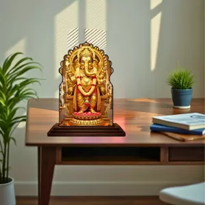 Car Dashboard/Table Top Lord Ganesha Wooden Temple Photo Stand 3x4 Inches, Compact & Stylish Spiritual Display For Car, Home & Office (Pack Of 1) (F22687) Car Dashboard/Table Top Lord Ganesha Wooden Temple Photo Stand 3x4 Inches, Compact & Stylish Spiritual Display For Car, Home & Office (Pack Of 1) (F22687)