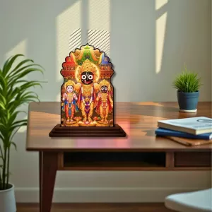 Car Dashboard/Table Top Lord Jagannath Wooden Temple Photo Stand 3x4 Inches, Compact & Stylish Spiritual Display For Car, Home & Office (Pack Of 1) (F22688) Car Dashboard/Table Top Lord Jagannath Wooden Temple Photo Stand 3x4 Inches, Compact & Stylish Spiritual Display For Car, Home & Office (Pack Of 1) (F22688)