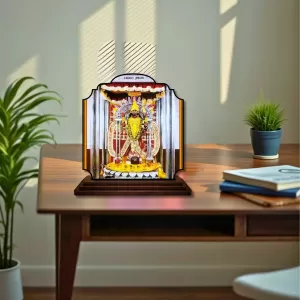 Car Dashboard/Table Top Goddess Kali Maa Wooden Rectangle Photo Stand  3x4 Inches, Compact & Stylish Spiritual Display For Car, Home & Office (Pack Of 1) (F22206)