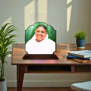 Car Dashboard/Table Top Mata Amritanandamayi, Wooden Rectangle Photo Stand 3x4 Inches, Compact & Stylish Spiritual Display For Car, Home & Office (Pack Of 1) (F22261) Car Dashboard/Table Top Mata Amritanandamayi, Wooden Rectangle Photo Stand 3x4 Inches, Compact & Stylish Spiritual Display For Car, Home & Office (Pack Of 1) (F22261)
