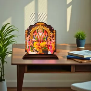 Car Dashboard/Table Top Lord Vishwa Karma Wooden Rectangle Photo Stand 3x4 Inches, Compact & Stylish Spiritual Display For Car, Home & Office (Pack Of 1) (F22302) Car Dashboard/Table Top Lord Vishwa Karma Wooden Rectangle Photo Stand 3x4 Inches, Compact & Stylish Spiritual Display For Car, Home & Office (Pack Of 1) (F22302)