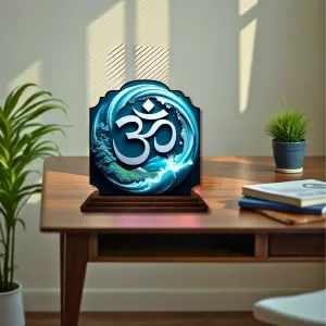 Car Dashboard/Table Top Om Symbol Wooden Rectangle Photo Stand 3x4 Inches, Compact & Stylish Spiritual Display For Car, Home & Office (Pack Of 1) (F22306) Car Dashboard/Table Top Om Symbol Wooden Rectangle Photo Stand 3x4 Inches, Compact & Stylish Spiritual Display For Car, Home & Office (Pack Of 1) (F22306)