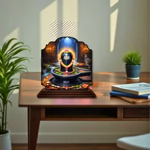 Car Dashboard/Table Top Shiva Lingam Wooden Rectangle Photo Stand 3x4 Inches, Compact & Stylish Spiritual Display For Car, Home & Office (Pack Of 1) (F22318) Car Dashboard/Table Top Shiva Lingam Wooden Rectangle Photo Stand 3x4 Inches, Compact & Stylish Spiritual Display For Car, Home & Office (Pack Of 1) (F22318)