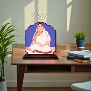 Car Dashboard/Table Top Boroma Wooden Rectangle Photo Stand  3x4 Inches, Compact & Stylish Spiritual Display For Car, Home & Office (Pack Of 1) (F22321)