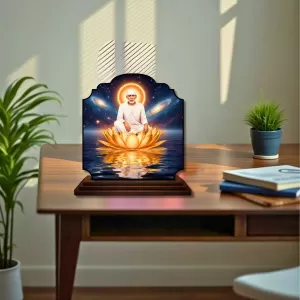 Car Dashboard/Table Top Lord Saibaba Wooden Rectangle Photo Stand 3x4 Inches, Compact & Stylish Spiritual Display For Car, Home & Office (Pack Of 1) (F22328) Car Dashboard/Table Top Lord Saibaba Wooden Rectangle Photo Stand 3x4 Inches, Compact & Stylish Spiritual Display For Car, Home & Office (Pack Of 1) (F22328)