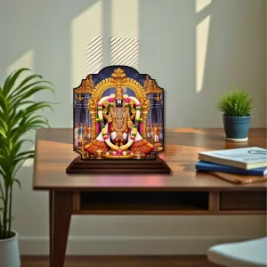 Car Dashboard/Table Top Lord Balaji Wooden Rectangle Photo Stand 3x4 Inches, Compact & Stylish Spiritual Display For Car, Home & Office (Pack Of 1) (F22336) Car Dashboard/Table Top Lord Balaji Wooden Rectangle Photo Stand 3x4 Inches, Compact & Stylish Spiritual Display For Car, Home & Office (Pack Of 1) (F22336)