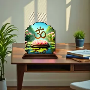 Car Dashboard/Table Top Om Symbol Wooden Rectangle Photo Stand 3x4 Inches, Compact & Stylish Spiritual Display For Car, Home & Office (Pack Of 1) (F22337) Car Dashboard/Table Top Om Symbol Wooden Rectangle Photo Stand 3x4 Inches, Compact & Stylish Spiritual Display For Car, Home & Office (Pack Of 1) (F22337)