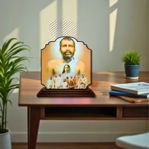 Car Dashboard/Table Top Ramakrishna Paramahamsa And Sarada Devi Gurus Wooden Rectangle Photo Stand 3x4 Inches, Compact & Stylish Spiritual Display For Car, Home & Office (Pack Of 1) (F22340) Car Dashboard/Table Top Ramakrishna Paramahamsa And Sarada Devi Gurus Wooden Rectangle Photo Stand 3x4 Inches, Compact & Stylish Spiritual Display For Car, Home & Office (Pack Of 1) (F22340)
