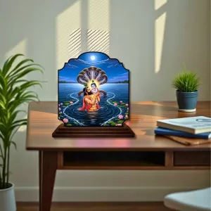 Car Dashboard/Table Top Lord Krishna Wooden Rectangle Photo Stand 3x4 Inches, Compact & Stylish Spiritual Display For Car, Home & Office (Pack Of 1) (F22351) Car Dashboard/Table Top Lord Krishna Wooden Rectangle Photo Stand 3x4 Inches, Compact & Stylish Spiritual Display For Car, Home & Office (Pack Of 1) (F22351)