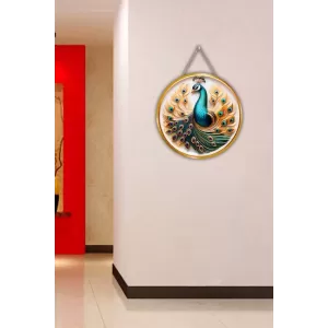 Beautiful Peacock 12x12 Inch Round Religious Photo Frame | Spiritual Wall Decor For Home Temple, Pooja Room & Office | Divine Wall Art Picture For Worship, Meditation & Gift (F13065) Beautiful Peacock 12x12 Inch Round Religious Photo Frame | Spiritual Wall Decor For Home Temple, Pooja Room & Office | Divine Wall Art Picture For Worship, Meditation & Gift (F13065)