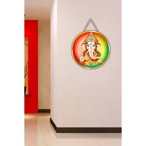 Lord Ganesha 12x12 Inch Round Religious Photo Frame | Spiritual Wall Decor For Home Temple, Pooja Room & Office | Divine Wall Art Picture For Worship, Meditation & Gift (F13086) Lord Ganesha 12x12 Inch Round Religious Photo Frame | Spiritual Wall Decor For Home Temple, Pooja Room & Office | Divine Wall Art Picture For Worship, Meditation & Gift (F13086)