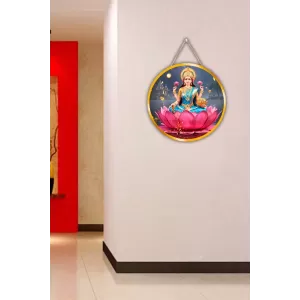 Goddess Lakshmi 12x12 Inch Round Religious Photo Frame | Spiritual Wall Decor For Home Temple, Pooja Room & Office | Divine Wall Art Picture For Worship, Meditation & Gift (F13111) Goddess Lakshmi 12x12 Inch Round Religious Photo Frame | Spiritual Wall Decor For Home Temple, Pooja Room & Office | Divine Wall Art Picture For Worship, Meditation & Gift (F13111)